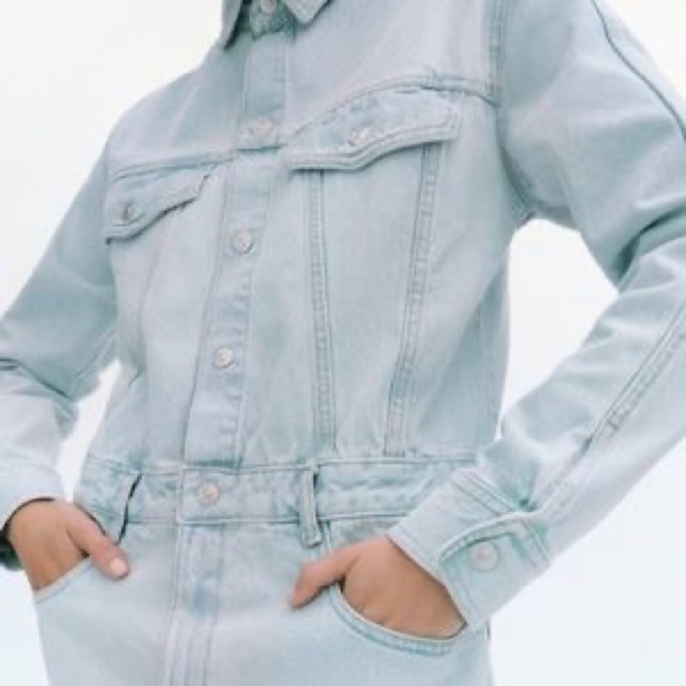NWOT Zara Denim Jumpsuit Dress